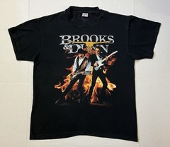 Vtg Brooks & Dunn Electric Rodeo Single Stitch T-Shirt Size XL Double Graphics