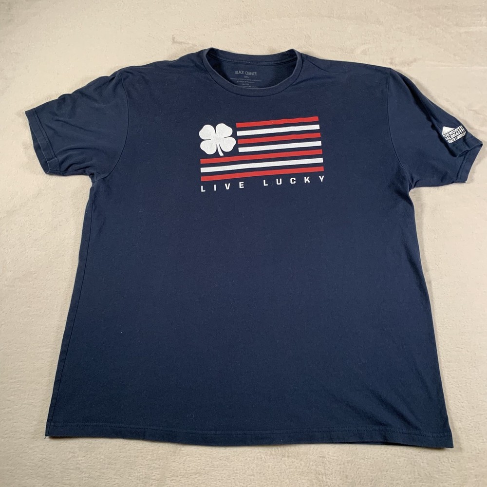 Black Clover Shirt Mens 2XL Live Lucky Clover Patriotic Foxworth Graphic Tee
