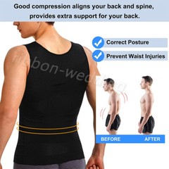 Gynecomastia Compression Vest Fajas para Hombres Back Support Shapewear Tank Top