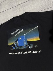 Vintage 1998 Trucker Graphic T Shirt Wireless Satellite TV Size Large OOAK Read
