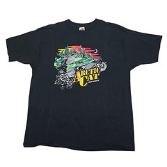 Fruit of the Loom Arctic Cat Snowmobile T-Shirt Mens XXL Black Alpha-Sports Y2K