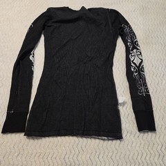 Y2K Affliction Live Fast Reversible Thermal Shirt Mens XS Made In USA See Pics