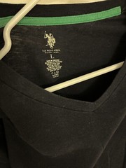USPA US Polo Association Blue Tee Shirt Large Pony on Left Men’s L Short sleeve
