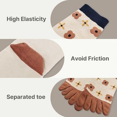 Womens Girls Toe Socks Five Fingers Cute Colorful Ankle Athletic Running Toe …