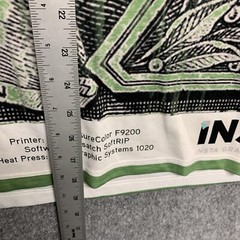 Dollar T-shirt Adult Size Large Green Short Sleeve Mens Graphic Print Y2K