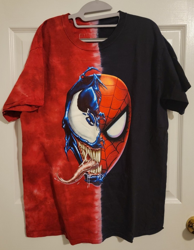 SPIDER MAN Spiderman Tie-dye Pattern Character Print T-shirt Men’s No Size Tag