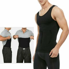 Men’s Fashion Compression T-Shirt Body Shaper Crew Neck Muscle Workout Tank Top