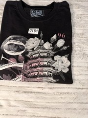 Fresh Laundry Tokyo Japan Graphic Shirt Men’s Large Black Floral Long Sleeve