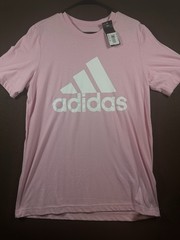 Adidas Originals Men Essentials Trefoil Tee Pink White KE6961 Size Medium NWT