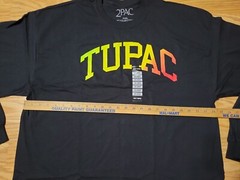 Tupac Spell Out Long Sleeve T-Shirt Sixe 3XL Black If You Can Make It Through