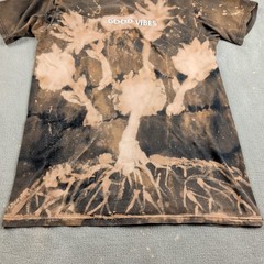 Passport Good Vibes Size M Mens Custom Bleach Art T-Shirt Brown 1of1 Graphic Tee
