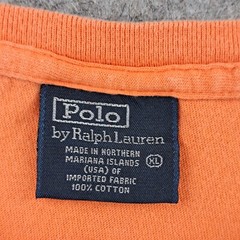 Vintage Polo Ralph Lauren Shirt Men Extra Large Orange Short Sleeve Preppy Y2K