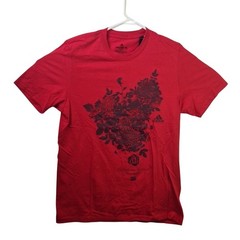 🚨Adidas Rose B/R Flor Red T-Shirt Men Amplifier Tee Graphic Short Sleeve Size M