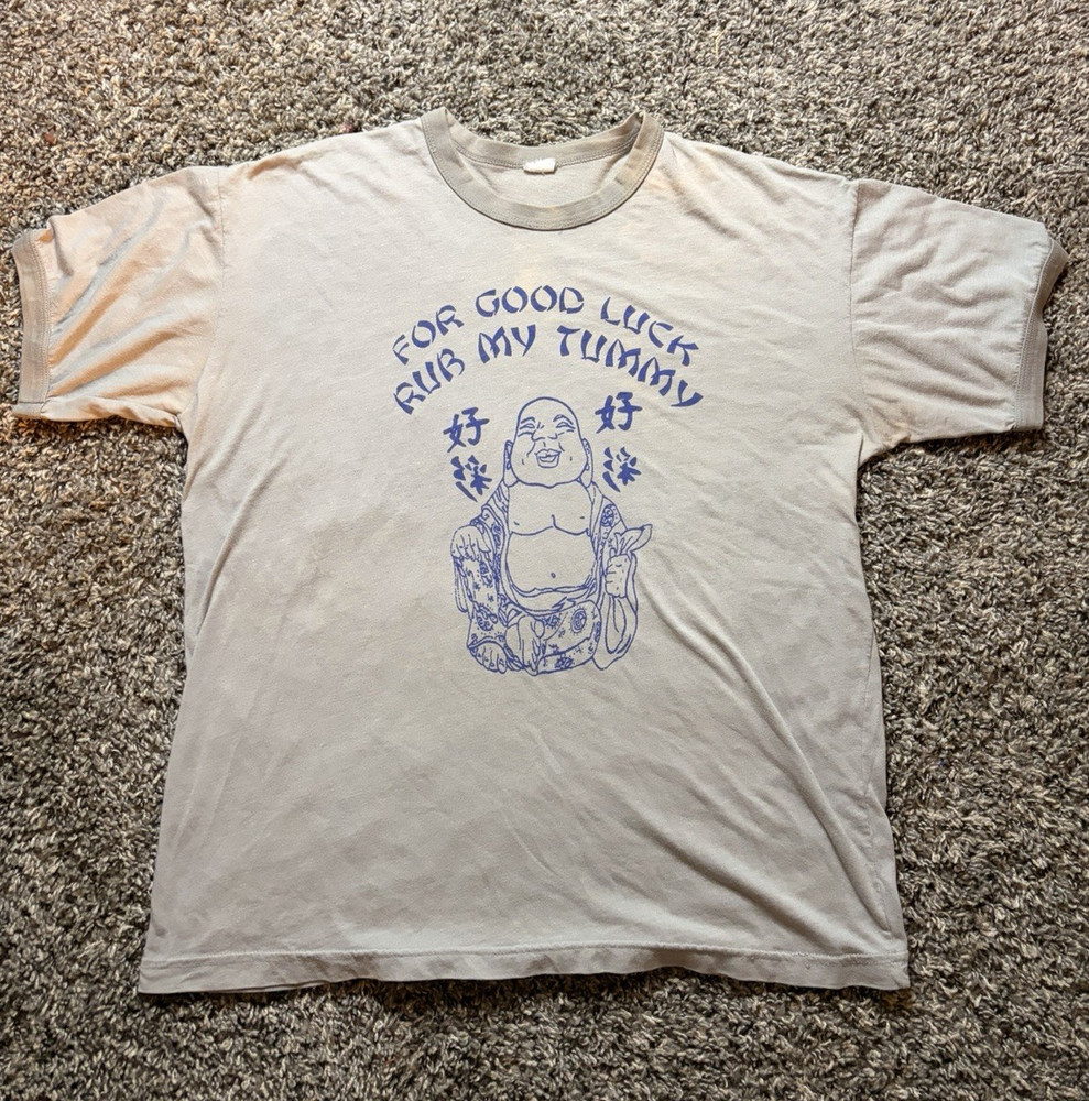 1970s Buddha parody shirt paper thin