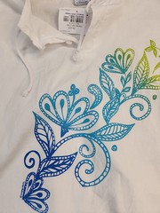 Crazy Shirts White Graphic Long Sleeve Pullover Jacket Shirt Mens Medium NWT