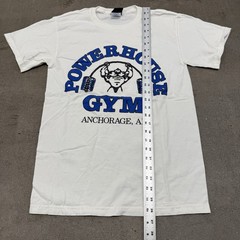 Powerhouse Gym Men’s T-Shirt Small Anchorage Alaska Bodybuilding White