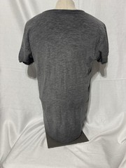 Carbon Tshirt Distressed Gray Longer Length Chest Pocket Men’s Medium