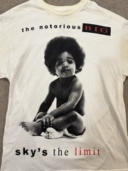 Vintage Brooklyn Mint T-Shirt Mens Large White Notorious B.I.G. Sky’s The Limit