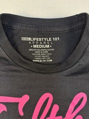 Baseball Lifestyle 101 Adult M Medium Filthy Tee Black Pink Graphic Tee NEW