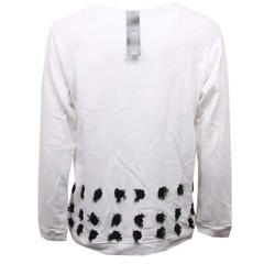 C7242 felpa uomo NEO MODENA bianco/nero pois sweatshirt man