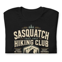 Sasquatch Hiking Club Shirt Bigfoot Cryptid Trail Pacific Northwest Tee XS-5XL