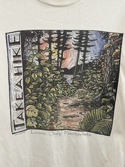 VTG 90s Take A Hike Leave Only Footprints Nature Environment Earth Art T-Shirt M