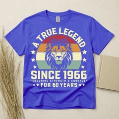 60th Birthday T Shirt Born In 1966 Gift 60 Year Old T-Shirt True Legend Sixty