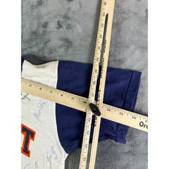 Vintage Detroit Tigers Trench MLB Tee Autographed 80s Size S 34-36 SIGNED RARE