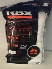 RBX Large Men’s 5-Pack A-Shirt/Tank Top Set New.