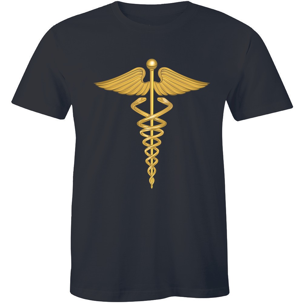 Caduceus Symbol Medical Service Medicine T-Shirt Stethoscope RN Nurse Doctor Tee