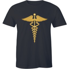 Caduceus Symbol Medical Service Medicine T-Shirt Stethoscope RN Nurse Doctor Tee