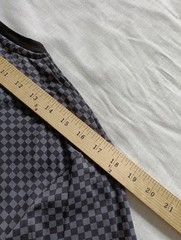 Maceoo Shirt Mens 3 Medium V-Neck Jacquard Square Grey Flip Cuff Roll-up Sleeve