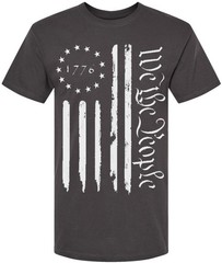 We the People 1776 USA Distressed Flag T-Shirt US Independence Day July 4th Tee
