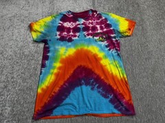 Peace Frogs Shirt Mens Medium Tie Dye Back In The Day Hippie Graphic Tee T-Shirt