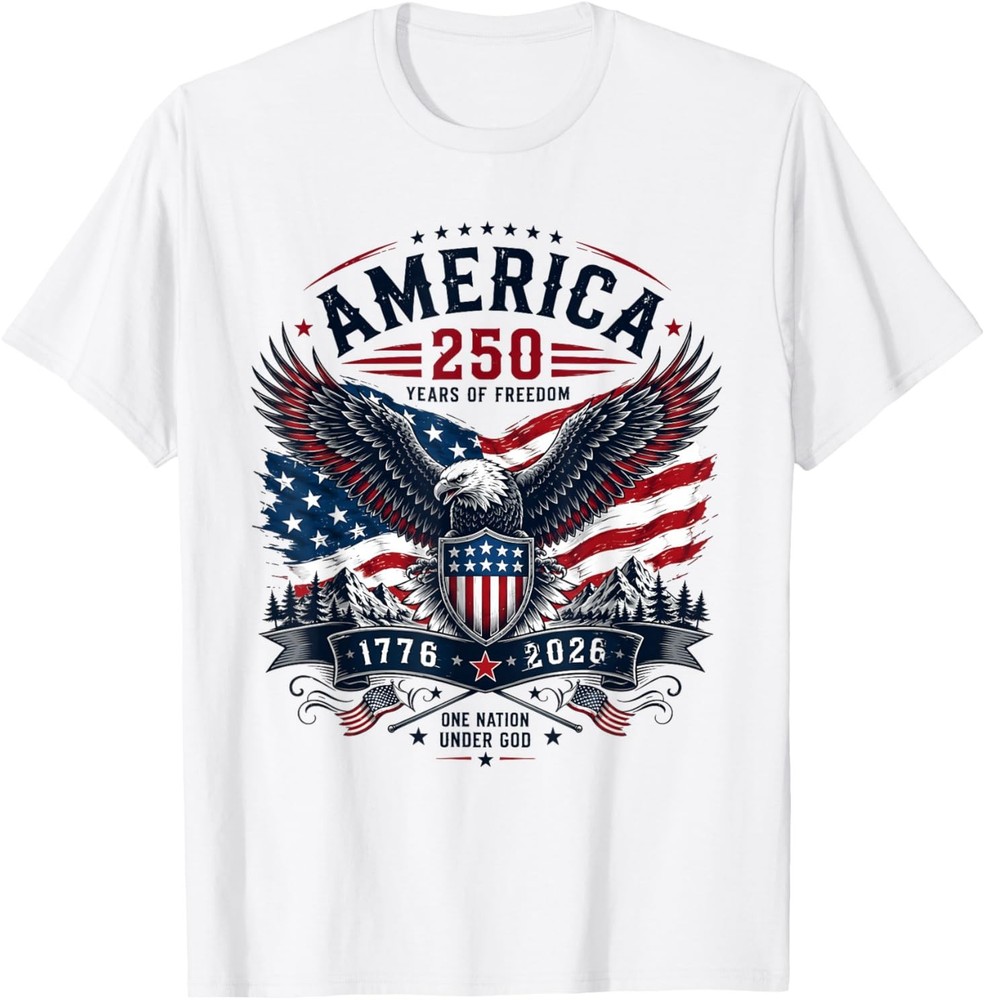 One Nation Under God 250 Years 250th Anniversary USA Men T-Shirt