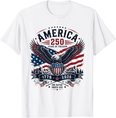 One Nation Under God 250 Years 250th Anniversary USA Men T-Shirt