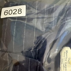 Marine Layer Mens M/L Marge Henley Shirt Blue Striped Long Sleeve Cotton