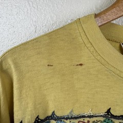 Vintage 2 Of Us Shirt Size Medium Yellow Ethnic Beaded Embroidered Boho 90s