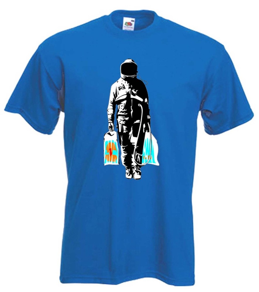 BANKSY SPACEMAN T-SHIRT – Street Art, Graffiti – Choice Of Colours S-XXXL