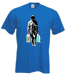 BANKSY SPACEMAN T-SHIRT – Street Art, Graffiti – Choice Of Colours S-XXXL