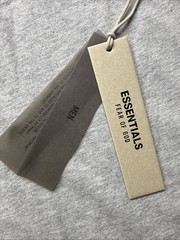 ESSENTIALS Fear of God Gray Jersey Logo Crew Neck T-Shirt OVERSIZED LARGE