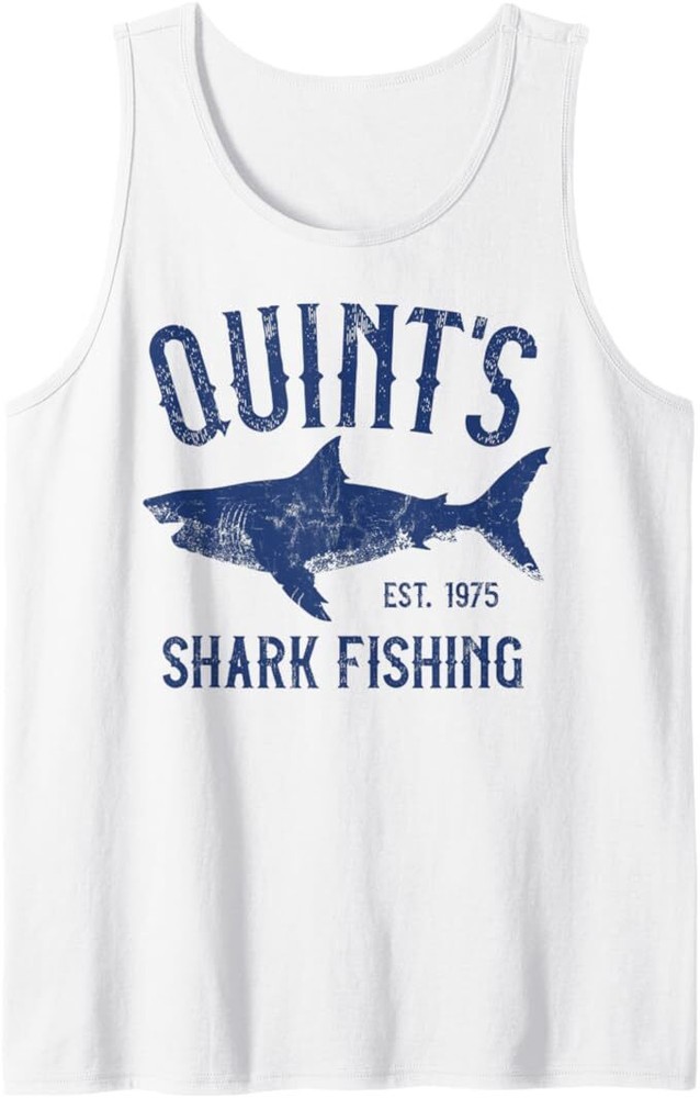 Vintage Quint’s Shark Fishing 1975 Retro Tank Top, Size S-3XL