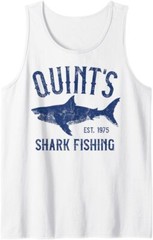 Vintage Quint’s Shark Fishing 1975 Retro Tank Top, Size S-3XL