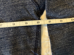 National Athletic Goods Long Sleeve Shirt Mens L (42) V Gusset Blue Heather