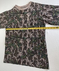 Vtg LG Long Sleeve Mossy Oak Pocket Shirt Green Leaf Foliage USA Made See Pics