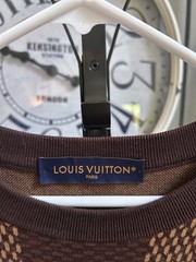 LOUIS VUITTON Men’s LV monogram crystal patch damier T-Shirt – red – XXL 2XL