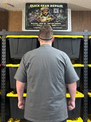 Shaka Wear Heavyweight Tall T-Shirt Big & Tall 3XLT Dark Grey Long Length Tee