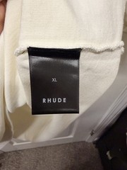 Rhude Fumar 91 Graphic Print Men’s White/Black/Red Cotton Crew Neck T-Shirt XL