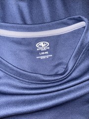 Athletic Works Mens DriWorks Performance T-Shirt Navy Blue Short Sleeve Size L