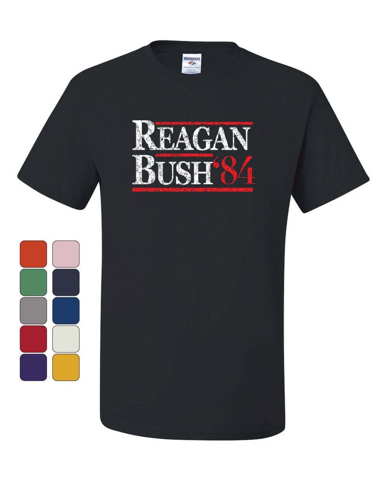 Reagan Bush ’84 T-Shirt Ronald American President History GOP Tee Shirt